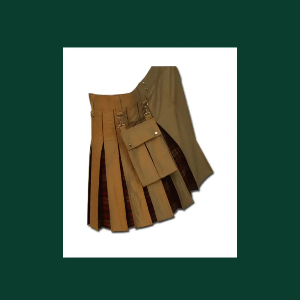 tartan box pleated