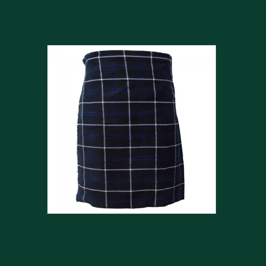 traditional scottish kilt tartan close up