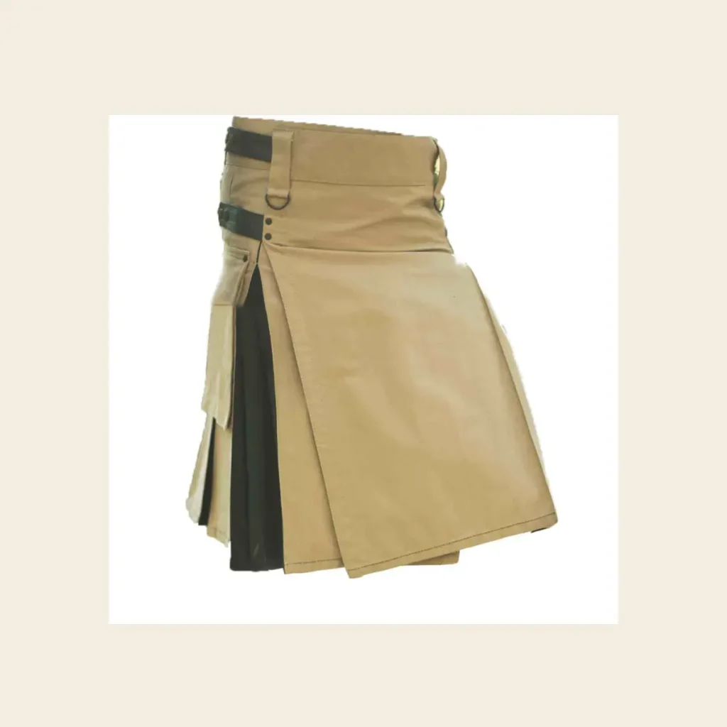 versatile beige black hybrid kilt