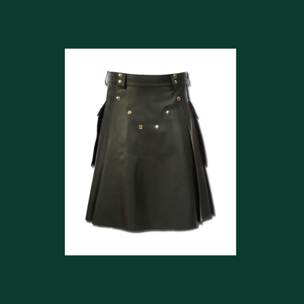 workshop notes deluxe leather kilt with stylish pockets