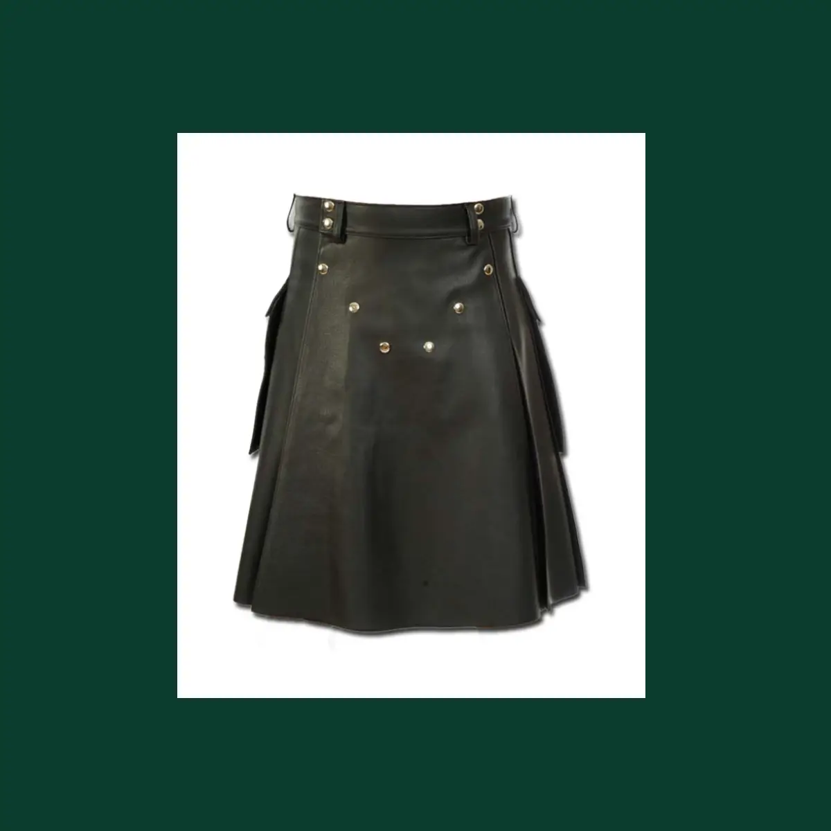 workshop notes deluxe leather kilt with stylish pockets